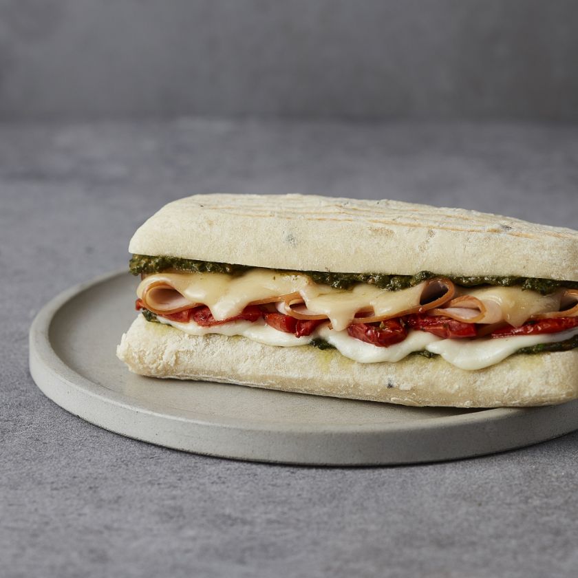 Pesto Ham Cheese Panini
